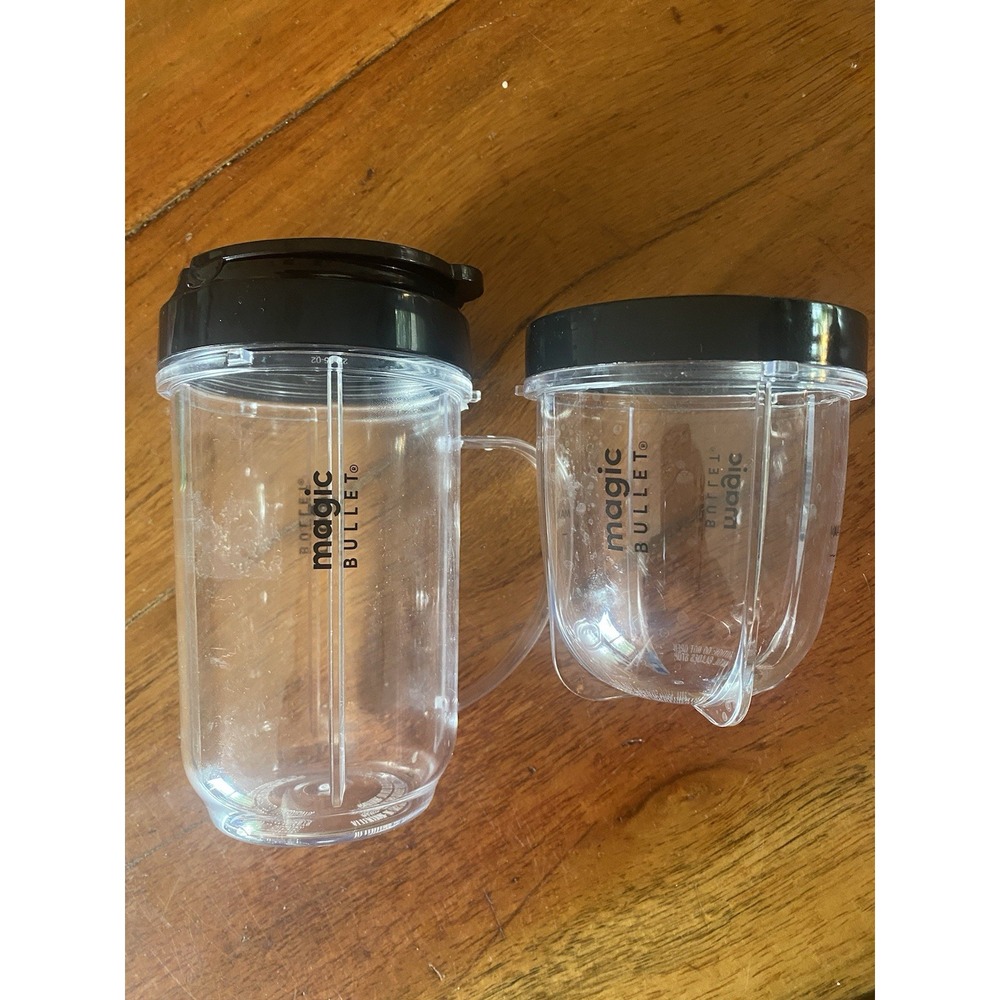 Magic Bullet Blender Replacement Cups And Lids 1 With Handle And Flip Top